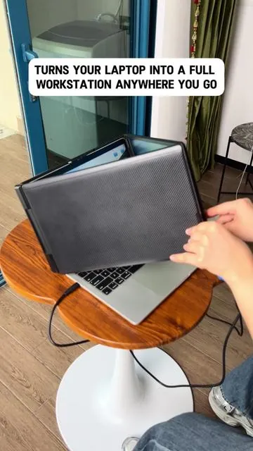 Turns your laptop into a full workstation you go. #cevaton #monitor #weeklydeals #portablemonitor #tiktokshop 