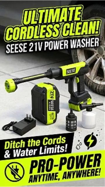 Thought pressure washers were only for the garage? Wrong! This super convenient washer lets you clean your car at home effortlessly! And—now it’s half price! Hurry and click to buy! #washer #tiktokshopstockup  #carwash#pressurewashing #mothersdaygift 