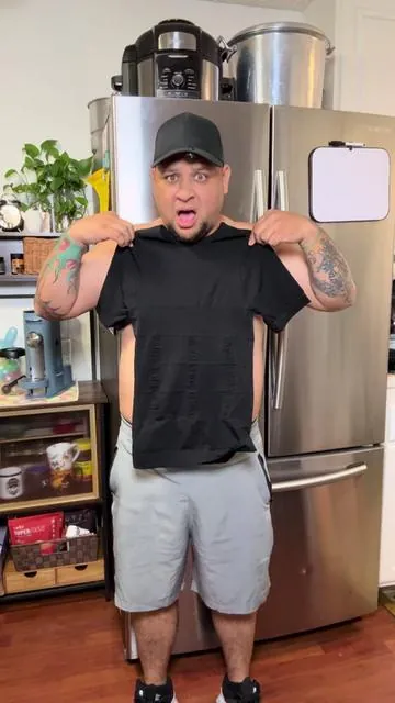 These compression shirts are more like undershirts, but they’re comfortable enough to exercise if you don’t want to wear a waistband and if you’re not summer ready  this is Shapewear for men 