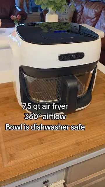 360° airflow means no burned edges or raw centers! Restaurant quality crispy food in MINUTES! #LargeAirfryerDishwasherSafeBowl #KitchenGadgets #MothersDayGiftsFathersDayGiftsWeddingGiftAnniversaryGift #KitchenRedo #BoswellAirFryerQualityAirFryer