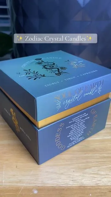 Zodiac crystal candles!! Love it so much #zodiaccrystalcandle #crystalcandle #zodiaccandle #candles #tiktokshopcreatorpicks 