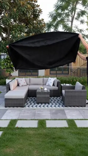 Easiest way to keep patio furniture brand new. This heavy-duty cover is 100% waterproof & windproof. Built to last! 🛡️ #patiofurniturecover #outdoorfurniture #waterproofcover #dadlife #backyardgoals #homeimprovement#tiktokmademebuyit #hometips