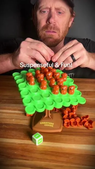 Creature Crash Cabybara board game, if it tips over you lose! Great for the whole family. #familygames #gamenight #familynight #boardgame #cabybara 
