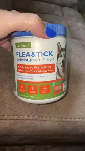 Ourcares flea and tick soft chews!!! 40% off. Free shipping today!!!! #fleaandtickprevention #dogs #fleas #ticks #fleaprevention 
