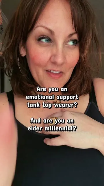 Don’t try to pull these over your head - you’ll pop out a shoulder. This cami by @Shapermint is my favorite emotional support tank - not only does it provide an extra layer, it’s an extra layer of support! #emotionalsupporttanktop #eldermillennial #shapermint #cami #shapewearcami 