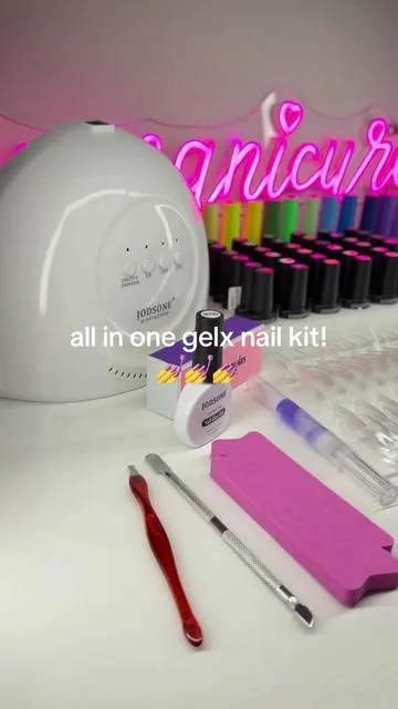 this gel x nail kit is literally perfect for beginners 💅💅🥳 @JODSONE  #gelxnailkit #gelxnails #gelxsupplies #diynails #diygelxnails 