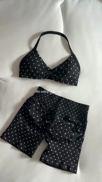#polkadot #gymset #2pcset #workoutset 