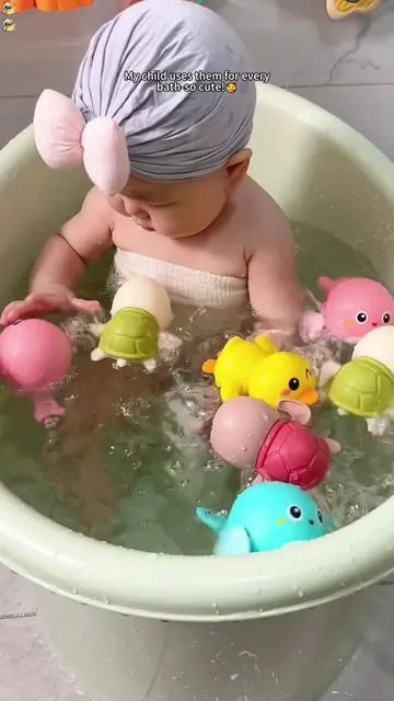 1 really want to recommend this bathing toy to you. There are children at home. Children don't like to take a bath. They cry when they take a bath. Be sure to look at this children's bathing toy, so that the baby likes to take a bath. It doesn't cry or make a fuss when taking a bath. And it's super safe. You don't need to plug it in or charge. The most important thing is that the price is really great and cost-effective now! #funs #familytime #tiktok #toy
