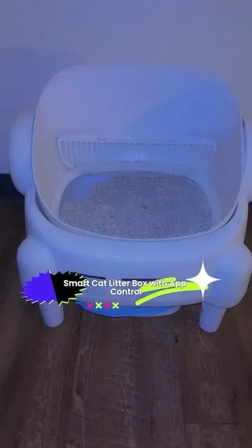 TAYACICY Open-Top Self - Cleaning Litter Box Smart Automatic with App Control for Multiple Cats Large-Capacity Large Waste Bin Cream White 10.5L Capacity Dual Safety Sensors Odor Control Includes 2 Roll Liners #selfcleaning #litterbox #litterrobot #catmom #catlover
