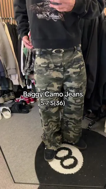 Affordable camo jeans #camojeans #baggyjeans #affordablefashion 