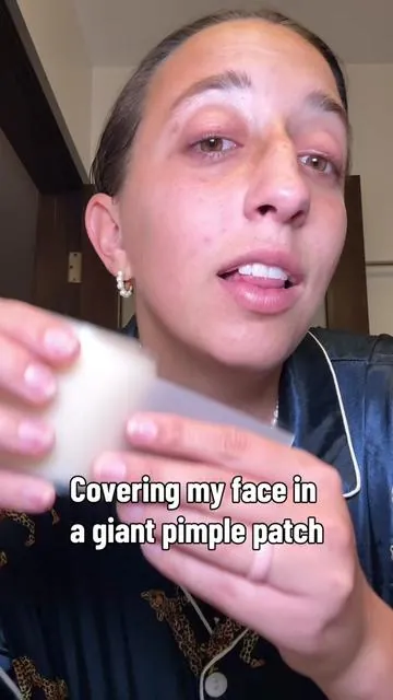 I could probably cover my face like 10 more times before the roll runs out! #pimplepatch #giantpimplepatch #skincare #asmr #hydrocolloid 