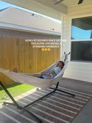 It’s gonna be the most peaceful summer yet 🤎 #Hammock #Summer #Home #Backyard #Summertime 