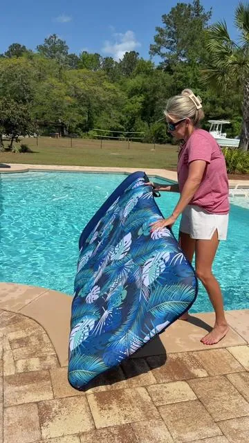 Huge Fabric Covered Pool Float #poolfloat #poolday #swimmingpool #tiktokshopsummerturnup #creatorsearchinsights 