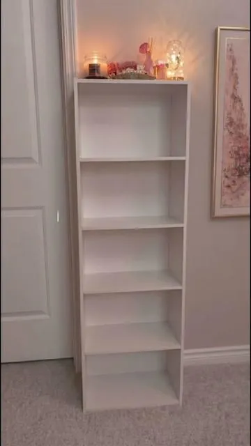 Such a versatile, budget-friendly bookshelf 💕#bookshelf #bookshelforganization #shelf #shelfdecor #tiktokshopstockup 