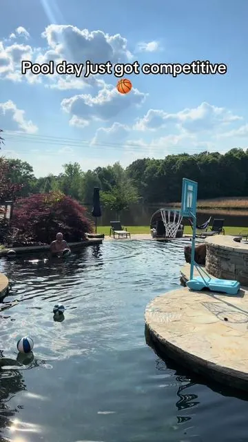 Turn pool day into game day with this adjustable Cofiyard pool basketball goal. Great for kids, adults, parties, and summer fun. 🏀☀️ #TikTokShopFinds #PoolBasketball #PoolTok #SummerFun #BackyardUpgrade