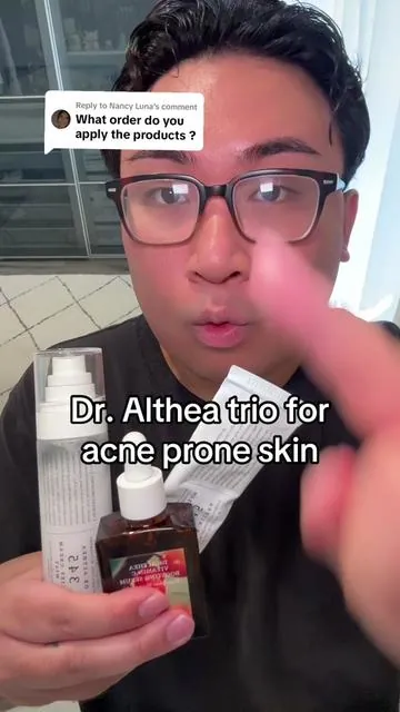 Replying to @Nancy Luna Serum, cream, and then the mist! Don’t miss out on this deal.  #dralthea #acneproneskin #acneskincare #koreanskincare #345reliefcream 