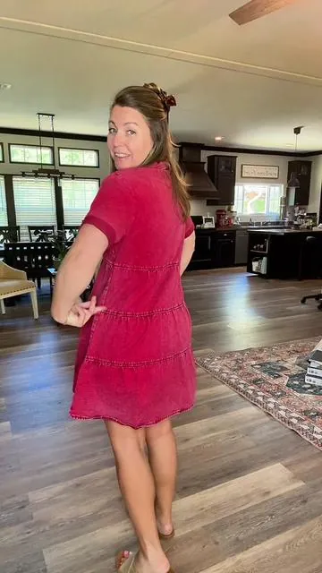 Women’s denim dress @GRAPENT #summerdress #womensdress #denimdress #denimoutfit #denimdressoutfit 