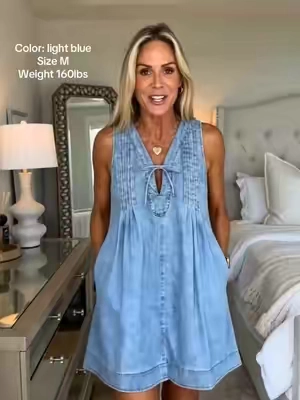 My new fave denim dress with huge pockets! 😍😍 #denimdress #denim #springoutfit #casualoutfits #momfashion 