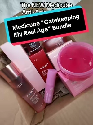 NEW Medicube bundle for mature skin and anti-aging. The Gatekeeping My Real Age Set. @medicube global #medicube #skincaretiktok #Tiktokshopmemorialday #weeklydeals #tiktokshopstockup 