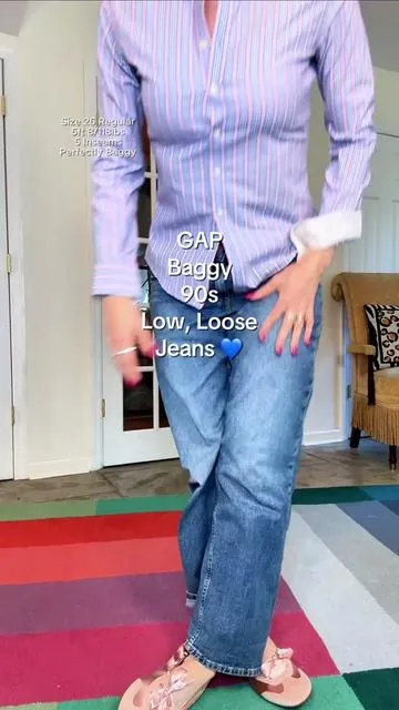 @Gap 90s Low Loose Baggy Jeans are exactly the silhouette everyone's trying to recreate. Structured, soft-rigid, and they fall on the body like a dream. Linking the exact pair-so perfect! @ @Oldfluencer ❌  @Oldfluencer ❌  @Oldfluencer ❌     #90sdenim #tiktokshopfinds #tiktokshopfashion #denimhaul #springoutfits2026   