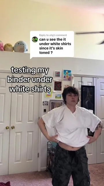 Replying to @uhg tested it under a regular cotton t shirt and a patterned linen shirt, can’t see it through either of em :) #fyp #foryou #lgbtq #trans #ftm 