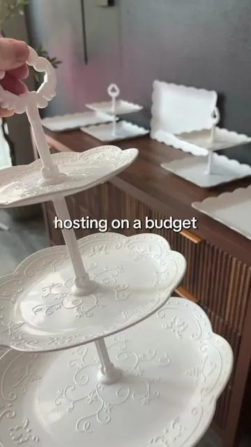 your party table looks empty without THIS 🍓✨ these serving trays instantly make your food look styled… stack desserts, fruit, or snacks on different tiers so everything looks organized, full, and actually aesthetic perfect for parties, baby showers, birthdays, or girls nights when you want your setup to look put together without trying too hard 🛒 Price as of Apr 20, 2026. Prices may change. Tap the cart for updates. serving trays dessert display trays party food trays tiered serving stand hosting essentials #partysetup #hostingtips #desserttable #graduationparty  #tiktokshoprestock 