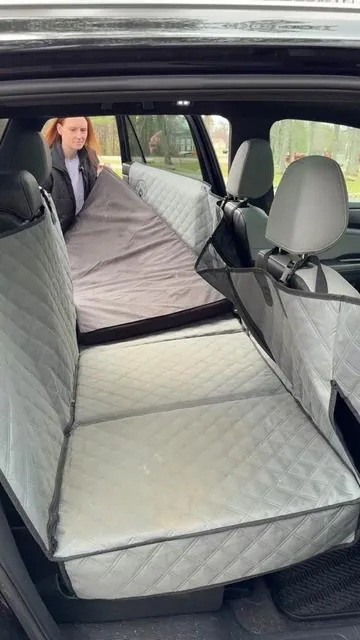 Ruff Liners travel dog bed is a great addition to the backseat extender. Provides your dogs with more traction and comfort. 