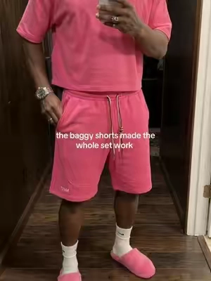 shape matter fr #baggyshorts #pinkshorts #streetwear #summershorts #cottonshorts 