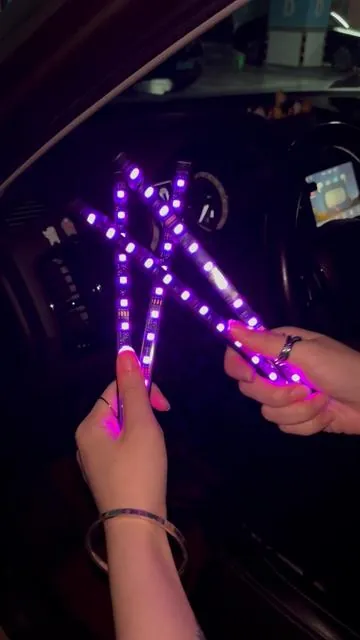 🔥 Night drives hit different with these foot ambient lights! #CarMods #ambientlight