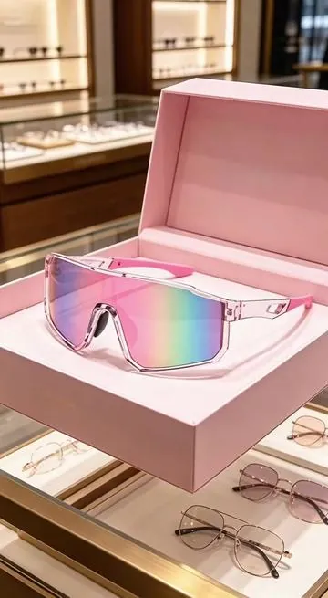 Discover pure confidence and vibrant style with these futuristic shield performance sunglasses featuring a crystal clear transparent frame and bold pink accents. The lightweight contoured design delivers exceptional all-day comfort and a secure fit perfect for active lifestyles. The oversized single lens boasts a stunning rainbow gradient mirrored coating that gracefully shifts from dreamy pink and purple into fresh green and blue tones creating a captivating iridescent effect that sparkles under any light. Advanced lens technology provides superior protection against harmful UV rays intense glare wind and dust while enhancing color vibrancy and delivering sharp crystal clear vision. Textured pink temple grips ensure a reliable non-slip hold during high-intensity activities like running cycling hiking or sports. Whether dominating your workout dominating the outdoors or elevating your daily street style these sunglasses masterfully combine cutting-edge performance with playful bold fashion making them the ultimate accessory for those who want to stand out and shine with every look. #sunglasses #sunglassesfashion #eyewear #shades #fashion     