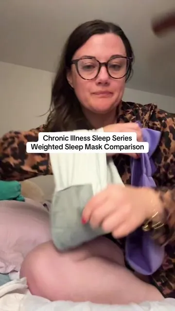 My sleep credentials: hEDS side sleeper who toss & turns  all night and wakes up throughout the night.  ADHDer with nighttime sleep overthinking & anxiety  when trying to fall asleep #hypermobileehlersdanlossyndrome #potssyndrome #chronicillness #chronicmigraine #sleepmask 