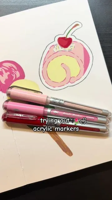 they are really good! just bc they’re markers they’re basically impossible to blend 🌝, but quality wise are reallly good! #fypシ #cute #arttok #nana #acrylicmarkers 