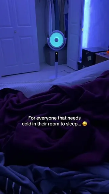 Finally a way to get good sleeping 🙏🧊 #sleep #bestsleep #bestsleepever #coolingfan #goodsleep 