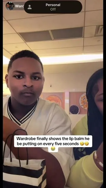 Wardrobe finally shows the lip balm he be putting on every five seconds 🤣🤣😭 #yonalashay #wadrobe #fypシ #fypシ゚viral #fyp 