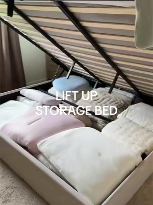 She’s not just functional, she’s so pretty too 🥹  #shacerlin #shacerlinfurniture #storagebedframe #liftupstoragebed #tiktokshopmothersday 
