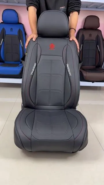 Leather Car Seat Covers Premium Brown & Black Leather: Budget Price, High-End Feel!  #CarSeatCover#AffordableLuxuryCar #CarMakeover #LeatherCarAccessories #CarVibes 