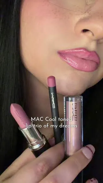 This is a NEW lip trio 💓 #maccosmetics #maclipstick #pinklipstick #pinklipcombo #lipcombo 