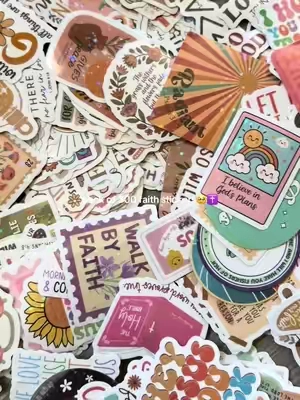 300 cutesy Jesus stickers🥹✝️ #faithstickers #stickers #biblejournaling #christiangirl #christianstickers 
