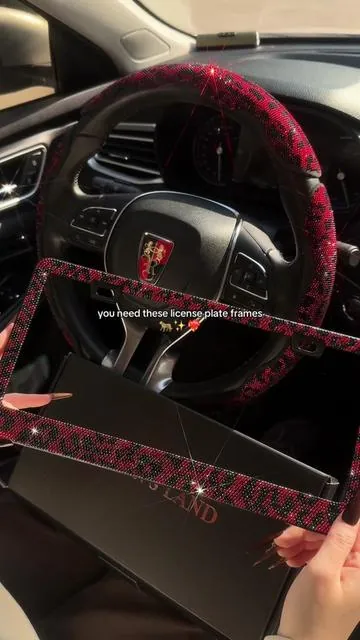 Sale ends soon 🔥😮‍💨🏎️ #leopardprint #licenseplateframe #blingbling #bedazzled #caraccessories 