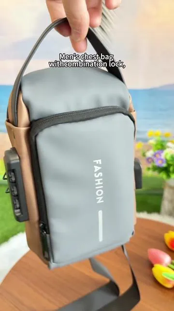 “Ride free, secure your stuff — men’s combination lock chest bag, Oxford durable, crossbody & motorcycle-ready.”