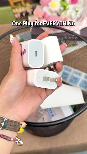 Too many devices, not enough outlets This 8-port charger keeps your phone, tablet, earbuds, and more powered up-fast. Four USB-C, four USB-A, all in one sleek, portable hub. Clean desk, full charge, #tiktokshop#phoneaccessories #usbcharger 