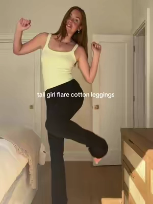 37” inseam cotton flare pants @Fashion Nova  6ft size medium  #tallgirl #yogapants #tiktokshopmothersday #tiktokshopcreatorpicks #tiktokshopstockup 