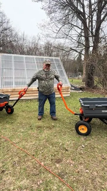 Vevor poly garden dump cart is a low stock item that you’re gonna wanna have. Get yours before they sell out. Click on the orange shopping cart below. #garden #gardening #landscaping #yardwork 