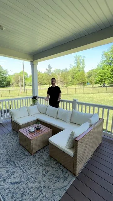 How much do you think this set of patio furniture costs?? You might be surprised! #patio #furniture #deck #outdoorfurniture #couch 