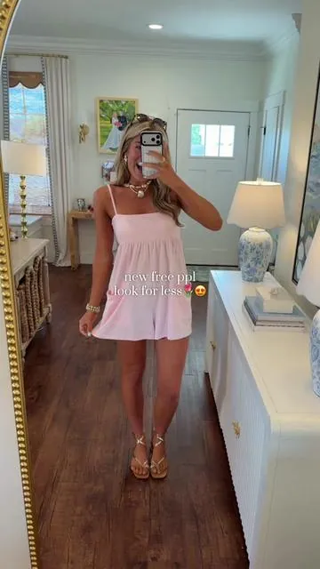 EEEK new FP look for less just dropped👏🏻😍! These are going to go QUICK yall- hurry! So many good colors! Makes a cute swimmy coverup too! Wearing size M and I'm 5'9! #lookforless #boujeeonabudget #summerfashion #vacationoutfits #comfybutcute 