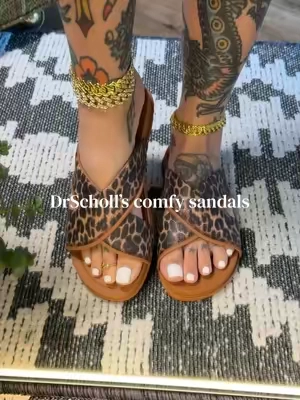 @DR. SCHOLL'S #drscholls #comfysandals #summeroutfits #leopardprint #tiktokshoprestock 