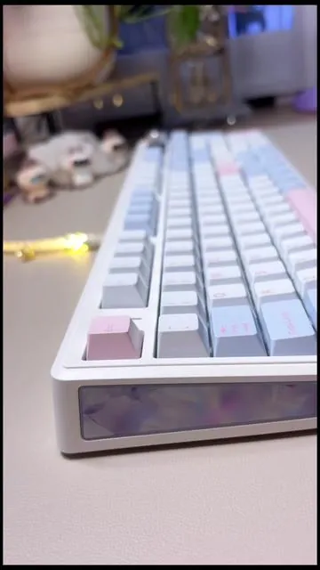 I will probably keep talking about this colorway😅 Full-size, beautiful color options , really nice switch options , 2 stage height adjustment, Tri-mode connectivity…@Epomaker Keyboard does it again ,with the TH107 V2 pro🙂‍↕️.. . . . . . . . . . . . #keyboard #desksetup #epomaker #epomakerkeyboard #epomkaersale . . . . . . . Pink setup, pink keyboard, pastel color setup, Epomaker th 108 v2 pro