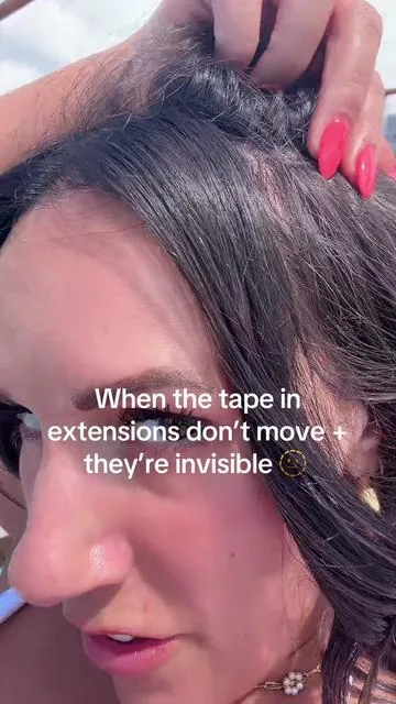 Invisible tape in hair extensions 👀 if you’ve never done tape ins before these are by far the easiest ones and the most seamless I’ve used! @GooGoohair_official #hairextensions #tapeinextensions #tiktokshopfinds #hairhacks #extensions 