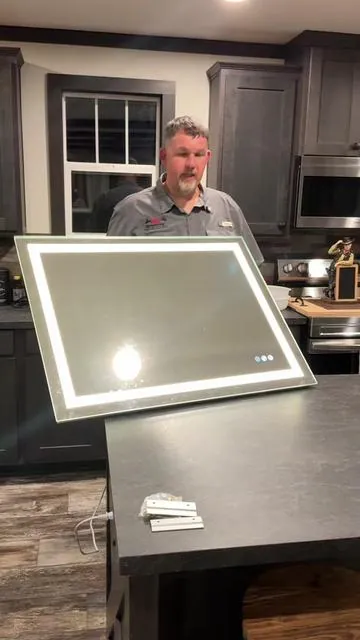 Affordable LED vanity mirror with defogger #ledmirror #vanitymirror #bathroommirror #lightedmirror #tiktokshopcreatorpicks 