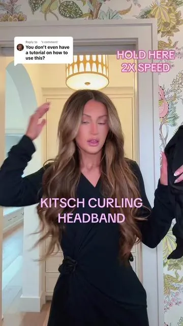 Replying to @️ 1st impressions✨ i have been using this product for weeks i can’t get enough but never shared my 1st impressions😍  @Kitsch #heatlesshaircurls #heatlesscurlshack #kitschheadband 